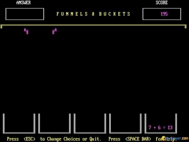 funnels and buckets math game